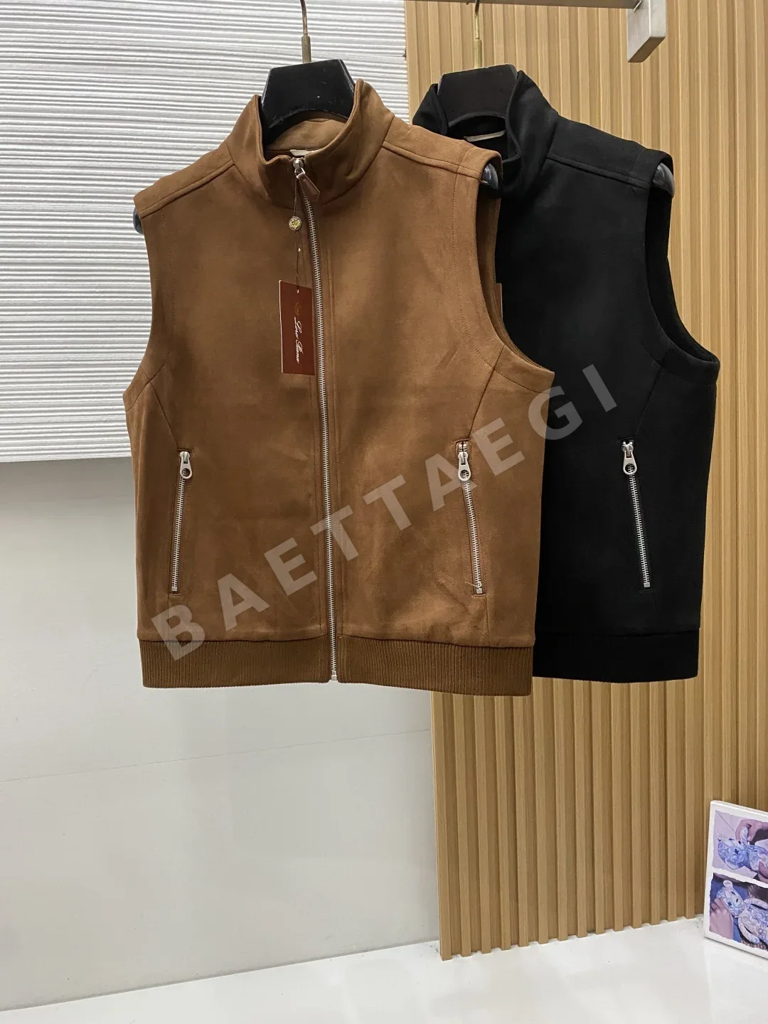 로로피아나 스웨이드 남성 조끼 상세 이미지 8
