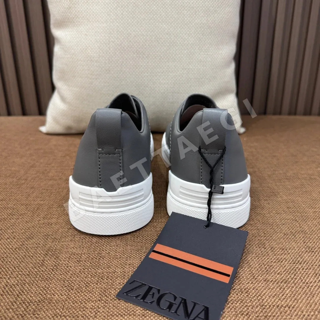 제냐 스니커즈 남성 그레이 가죽 상세 이미지 8