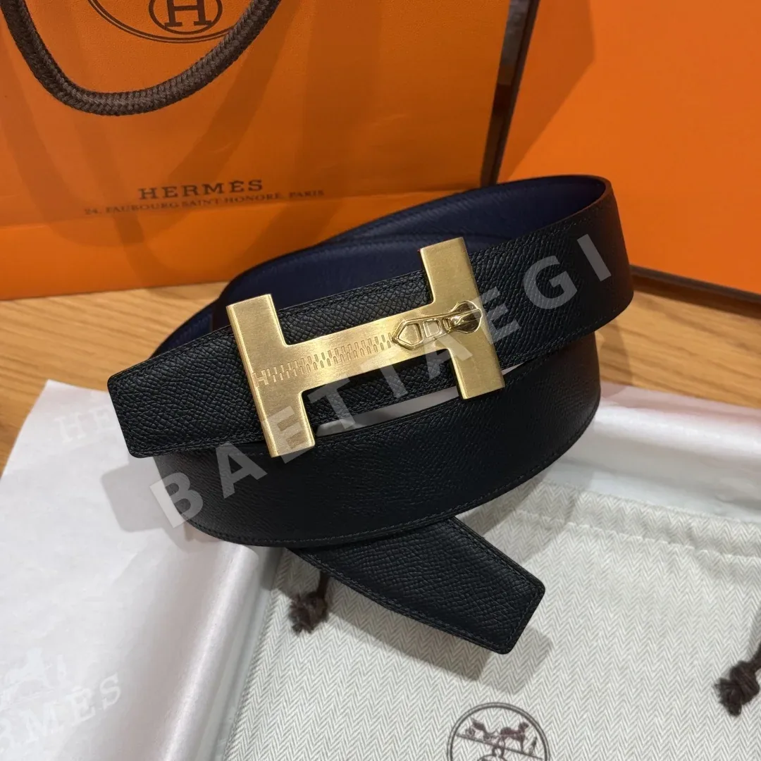 에르메스 H 버클 양면 가죽 벨트 상세 이미지 2