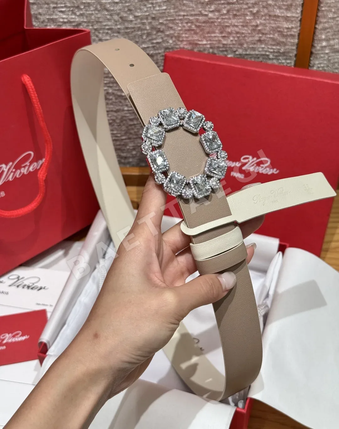로저비비에 양면 소가죽 벨트 3.0 cm 상세 이미지 3