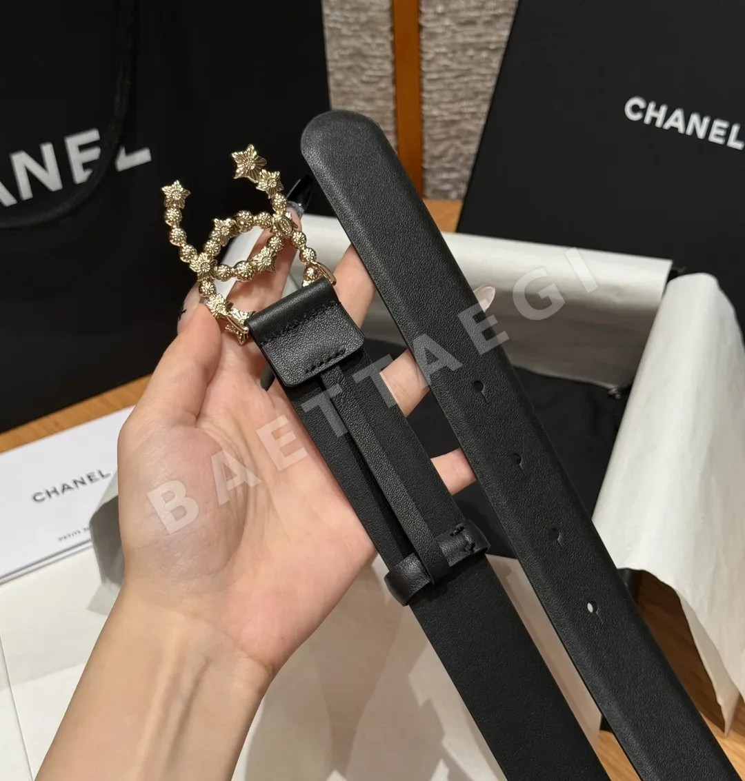 샤넬 클래식 더블 C 가죽 벨트 상세 이미지 5