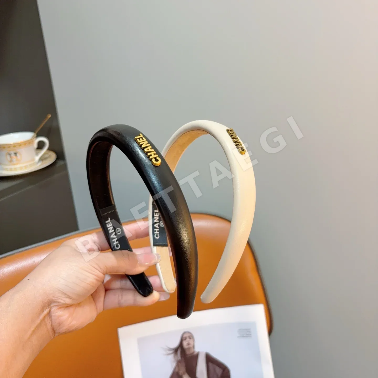 샤넬 램스킨 헤어밴드 182897