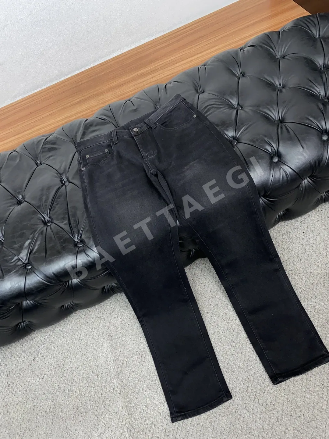 버버리 슬림핏 스트레이트 레그 남성 바지 상세 이미지 6
