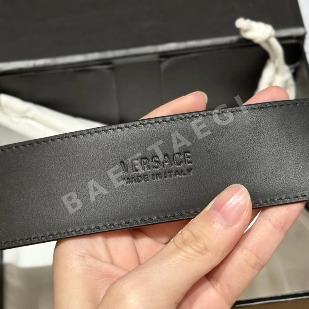 베르사체 메두사 헤드 가죽 벨트 상세 이미지 6