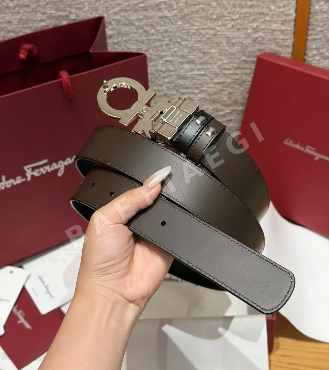 페레가모 간치니 리버시블 조절 벨트 35mm 상세 이미지 3