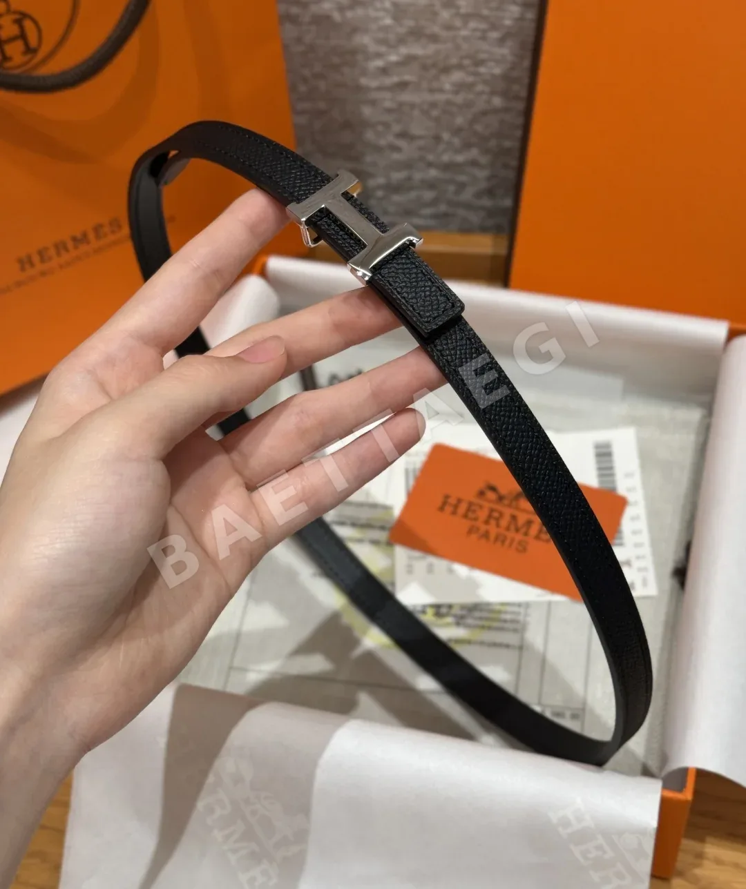 에르메스 H 미니 5382 양면 가죽 벨트 상세 이미지 4