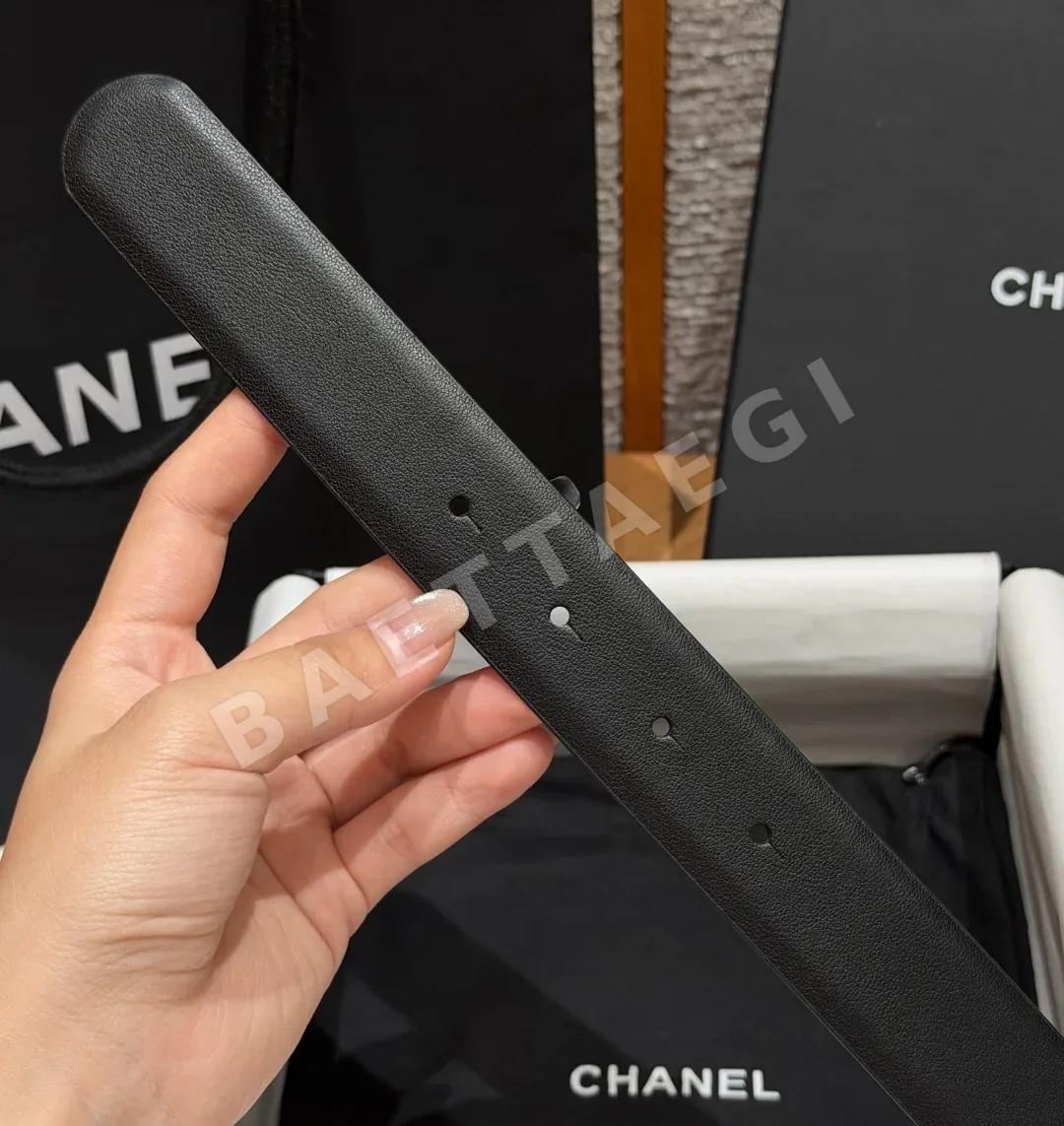 샤넬 클래식 더블 C 골드 메탈 버클 벨트 상세 이미지 8