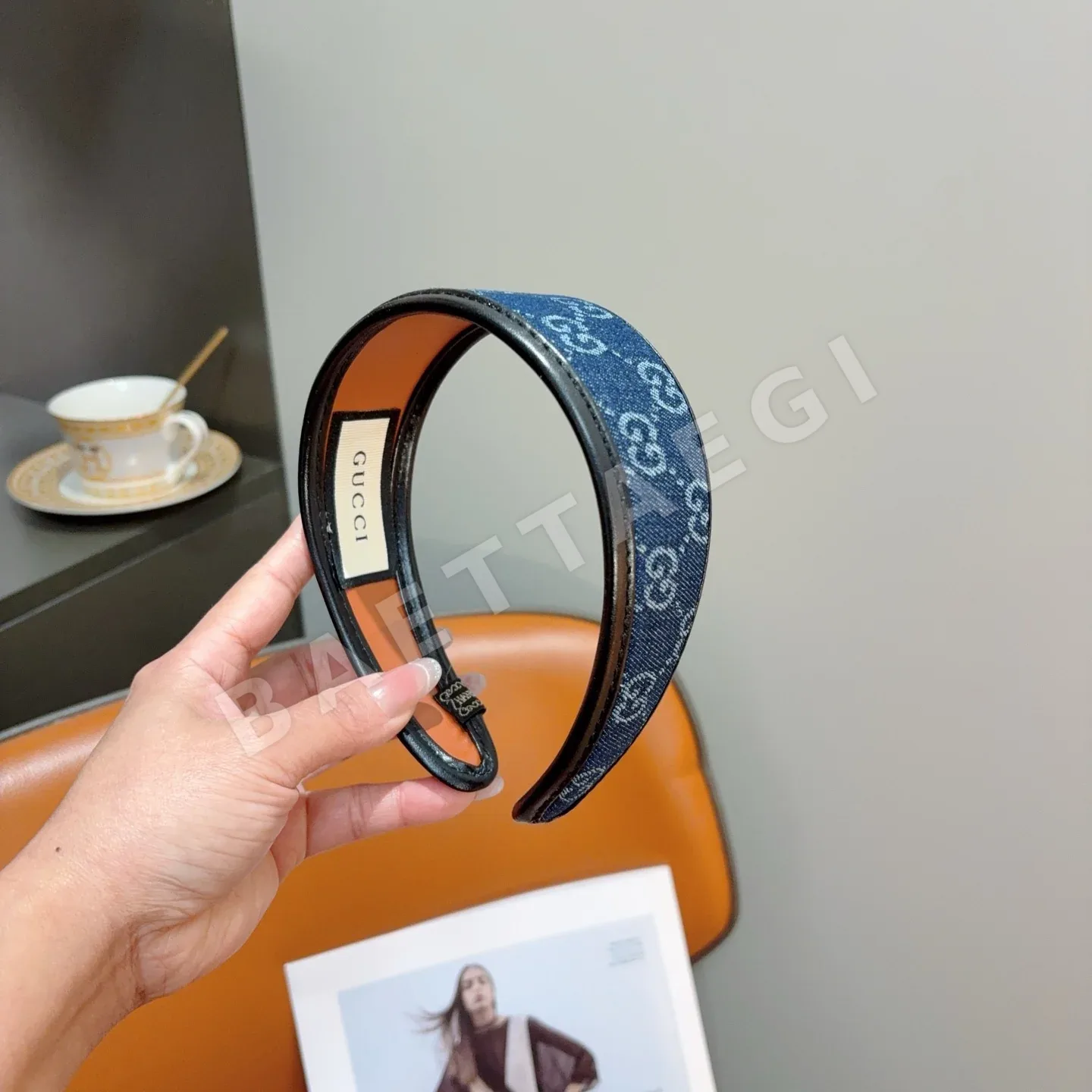 구찌 더블 G 데님 헤드밴드 헤어악세 상세 이미지 2