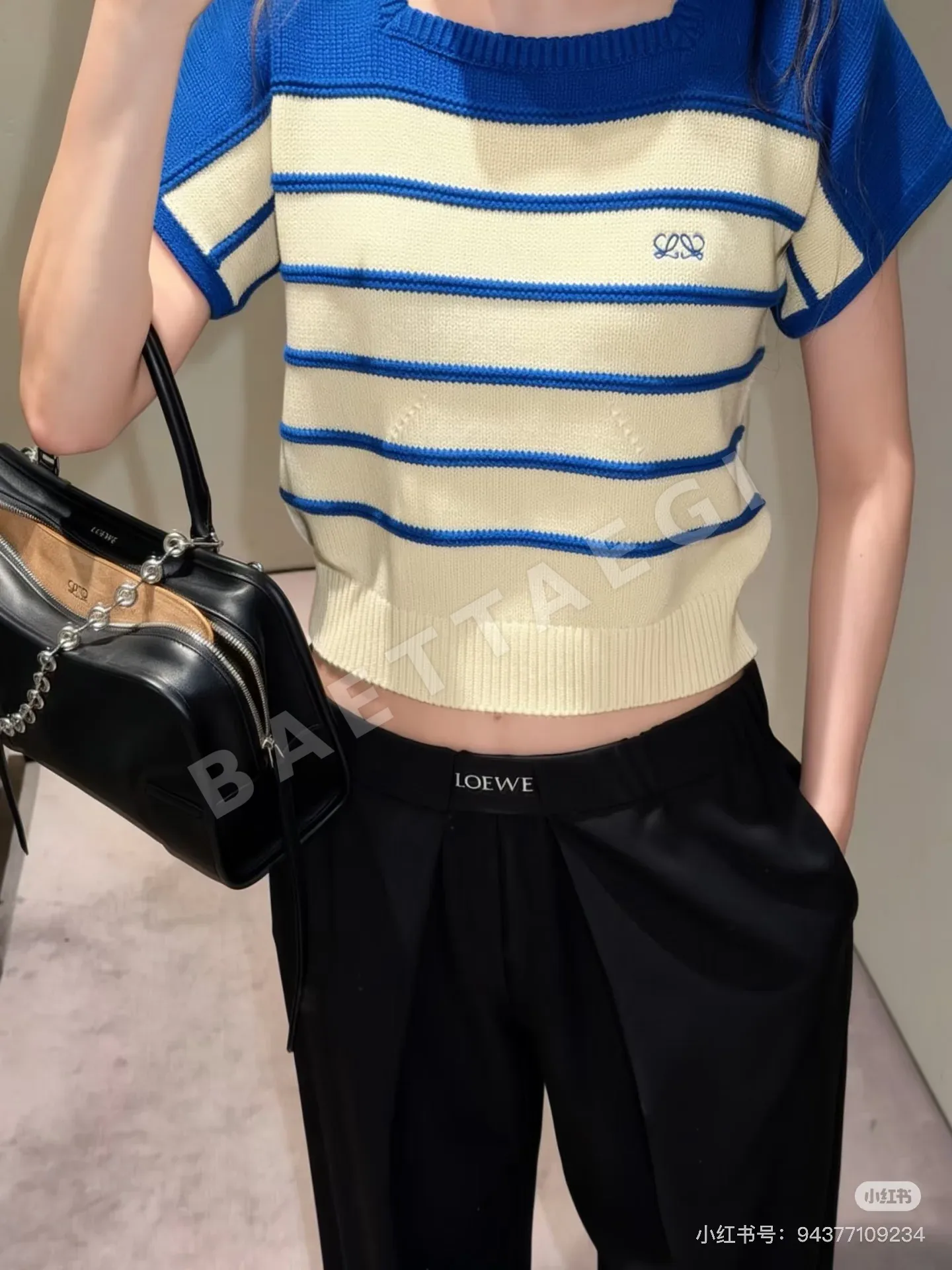 루이비통 컬러블록 플리츠 와이드 여성 바지 상세 이미지 14