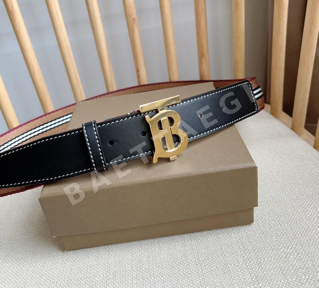 버버리 메시 자카드 스트라이프 벨트 상세 이미지 7