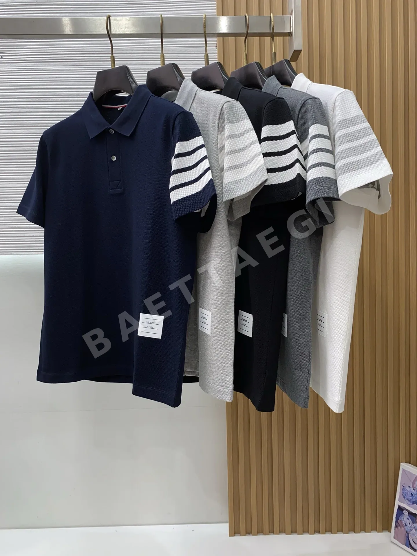 톰브라운 남성 카라 반팔 폴로셔츠 상세 이미지 8