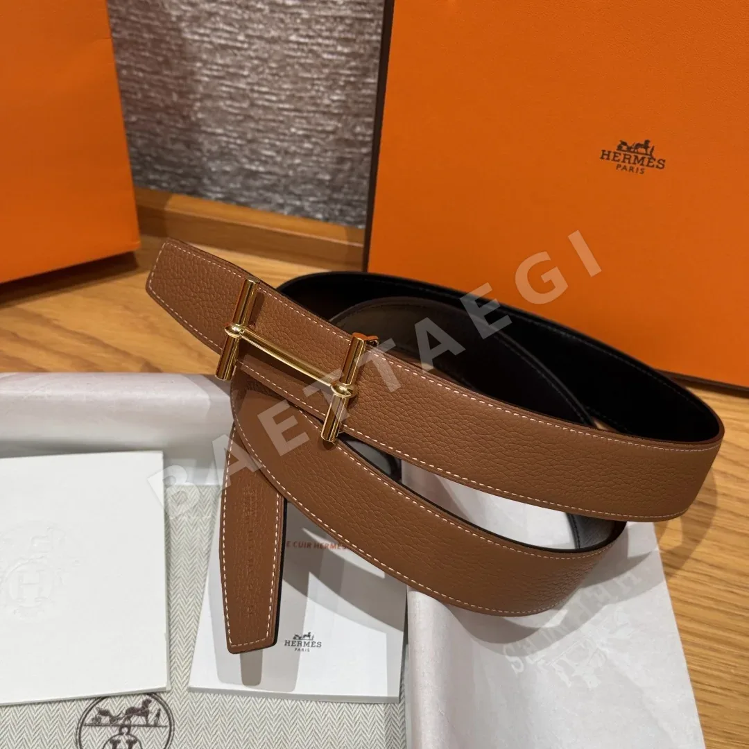 에르메스 당클르 양면 가죽 벨트 상세 이미지 2