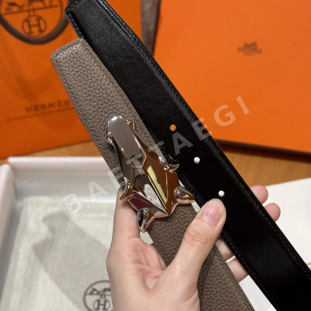 에르메스 셰누 당크르 링크 양면 소가죽 벨트 상세 이미지 6