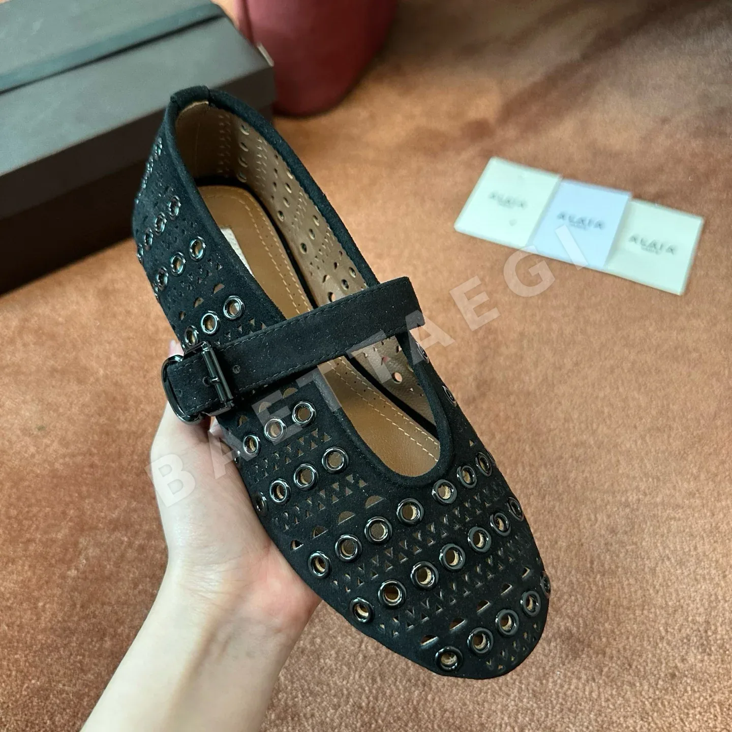 알라이아 메시 짜임 발레 슈즈 상세 이미지 3