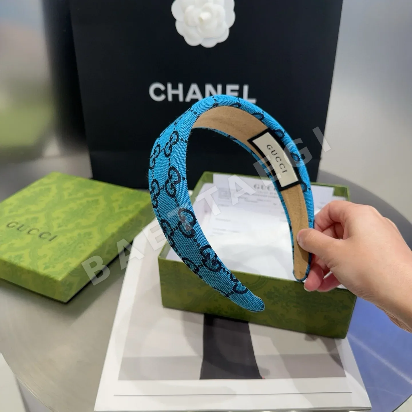 구찌 GG 로고 헤드밴드 상세 이미지 4