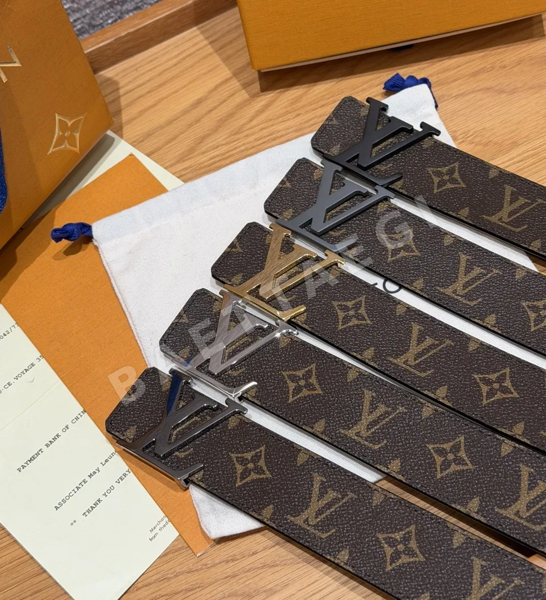 루이비통 리버시블 모노그램 캔버스 가죽 벨트 180313