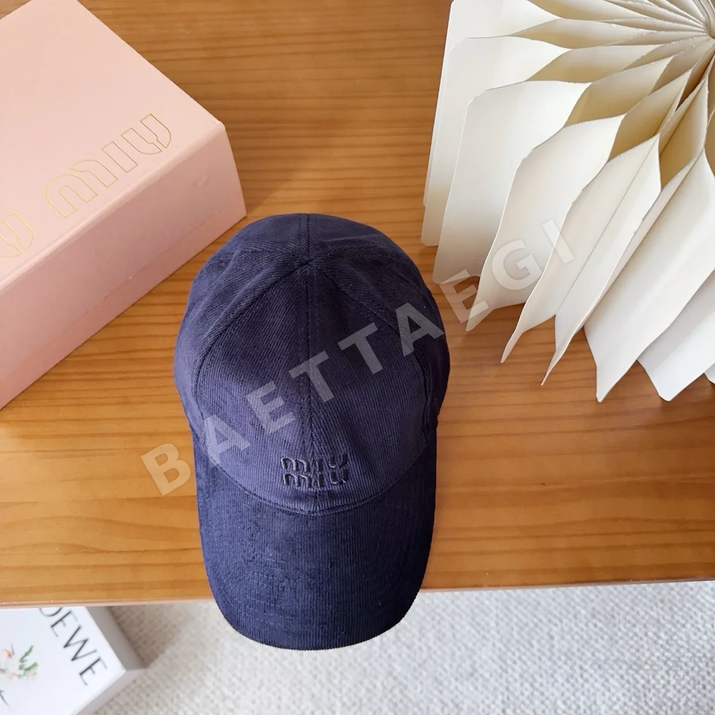미우미우 코듀로이 야구모자 81347