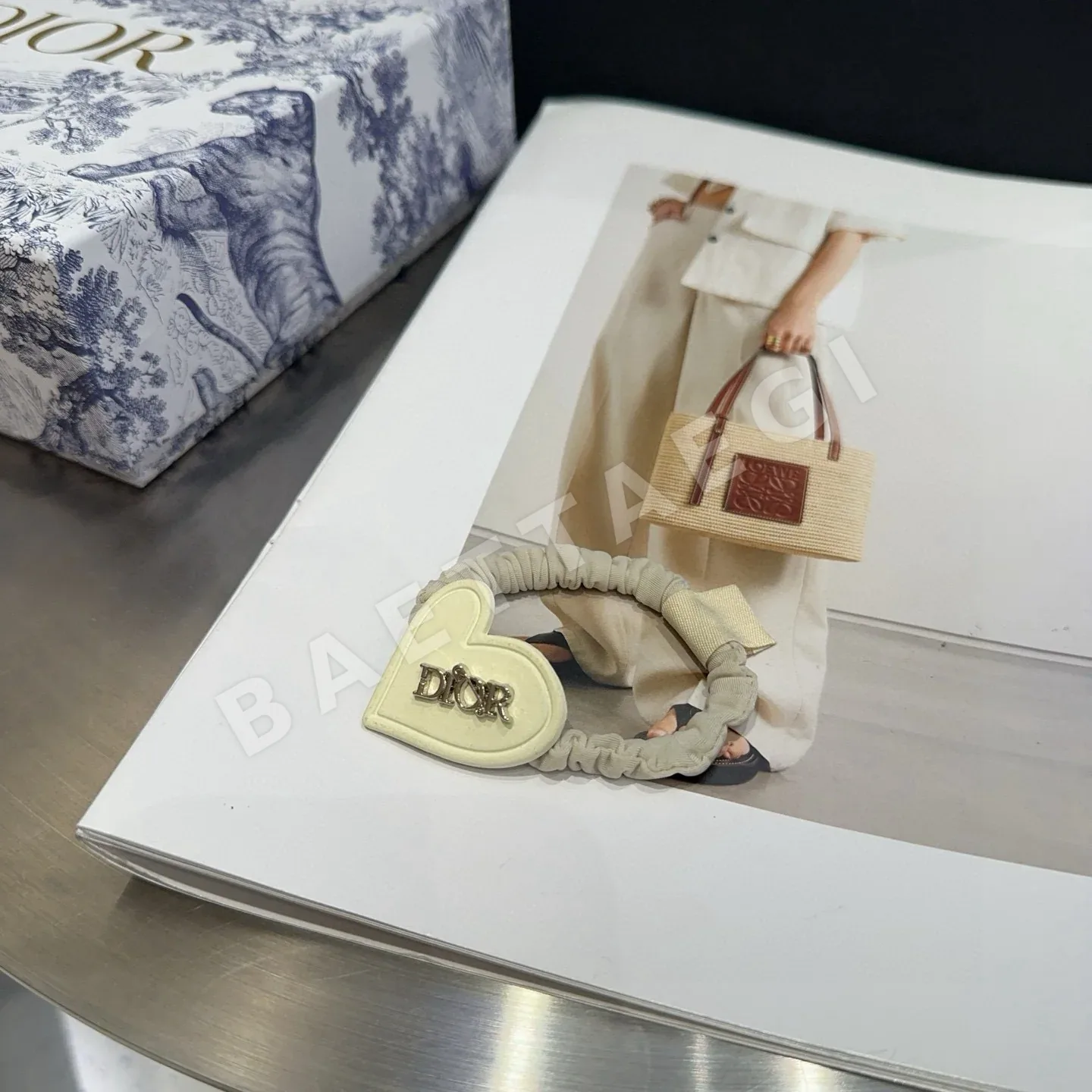 디올 CD 헤어 고무줄 상세 이미지 2