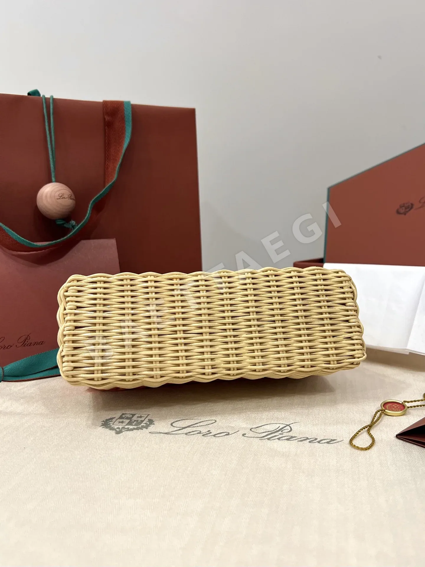 로로피아나 대나무 가죽 패치워크 핸드백 상세 이미지 8