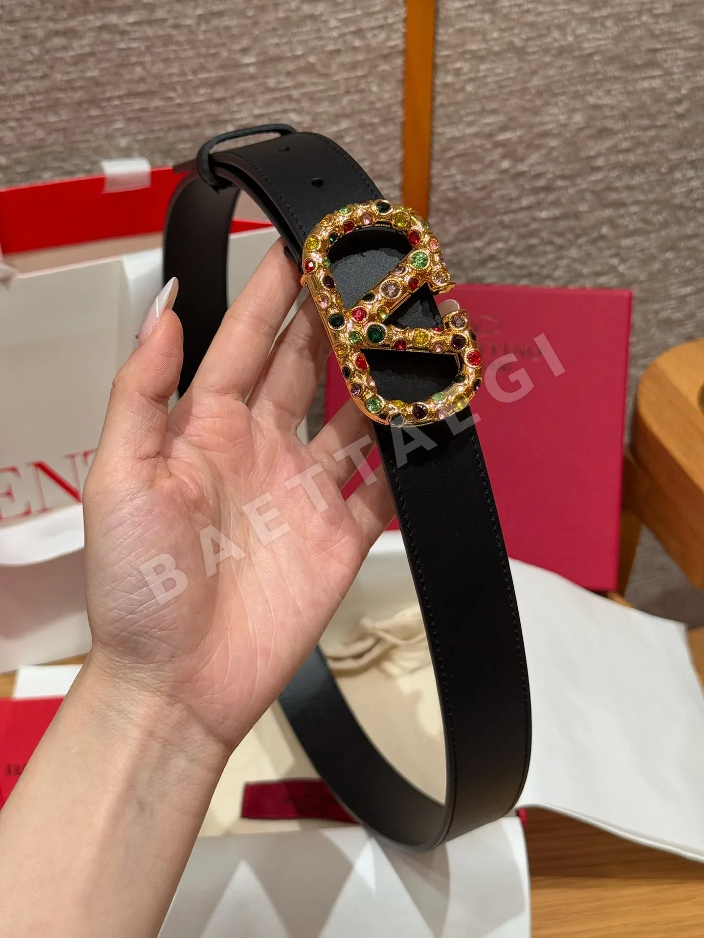 발렌티노 소가죽 양면 벨트 3.0 cm 상세 이미지 3