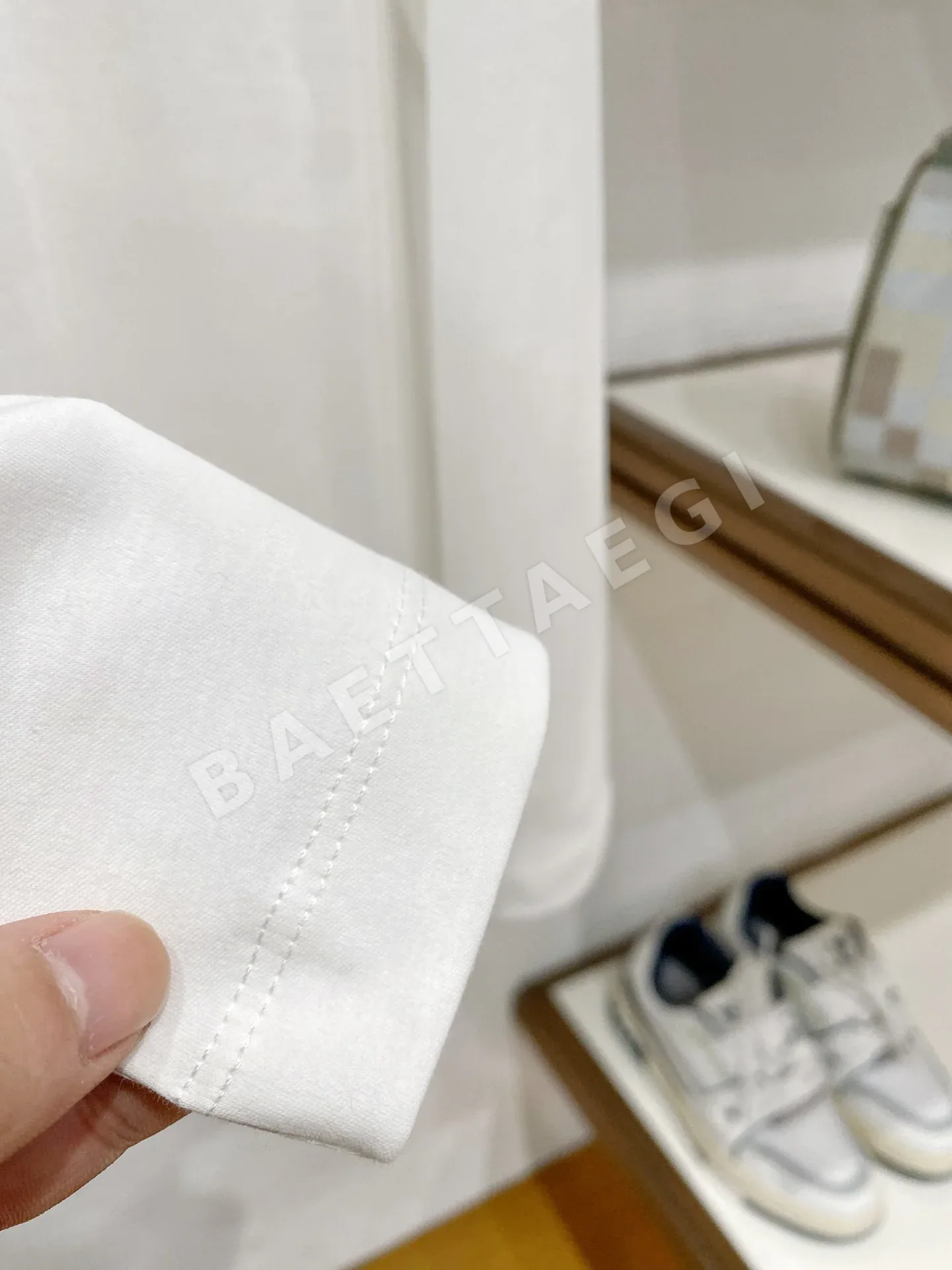 에르메스 소프트 마세라즈드 코튼 남성 긴팔 티셔츠 상세 이미지 6