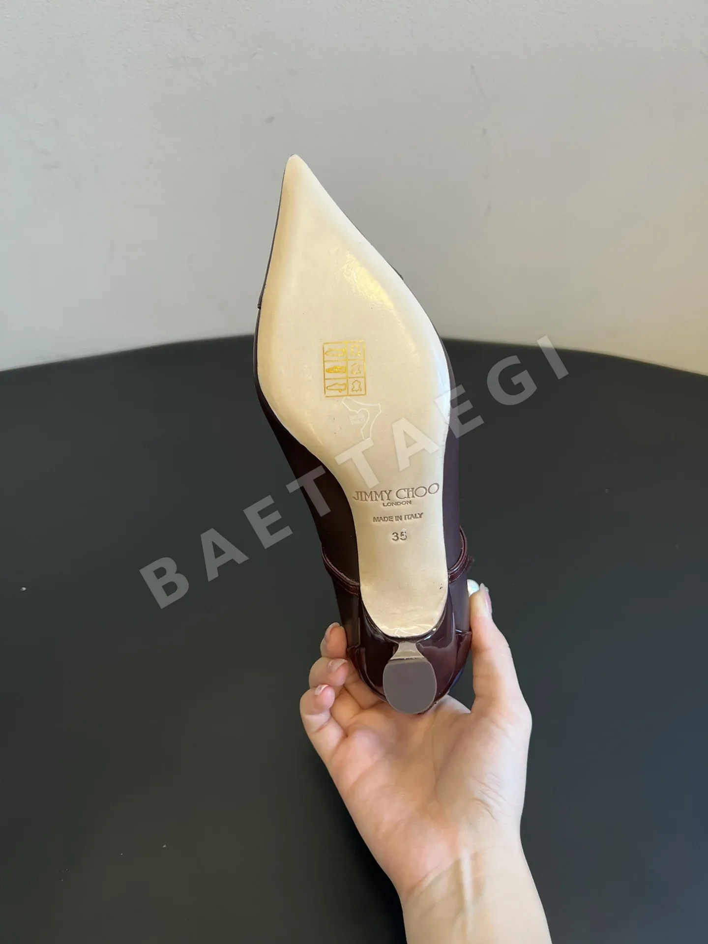 지미추 빈티지 진주 펜던트 스틸레토 앵클 부츠 8109 상세 이미지 7