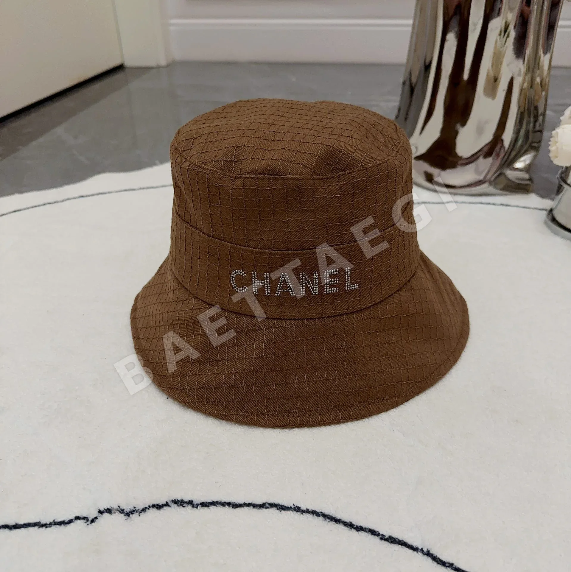 샤넬 기모 코튼 버킷 햇 82724