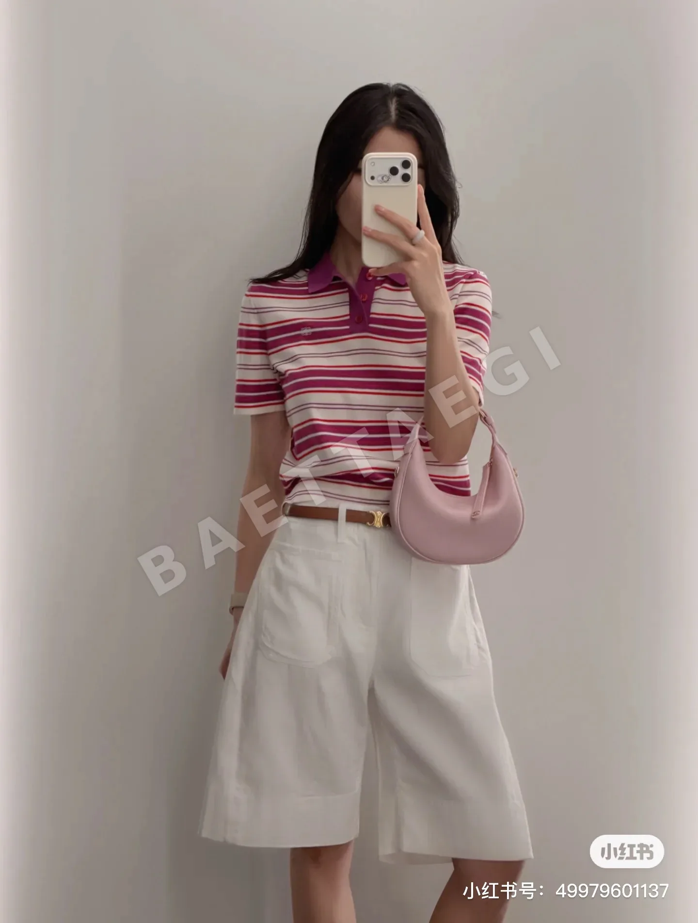 셀린느 자수 포켓 데님 반바지 114699
