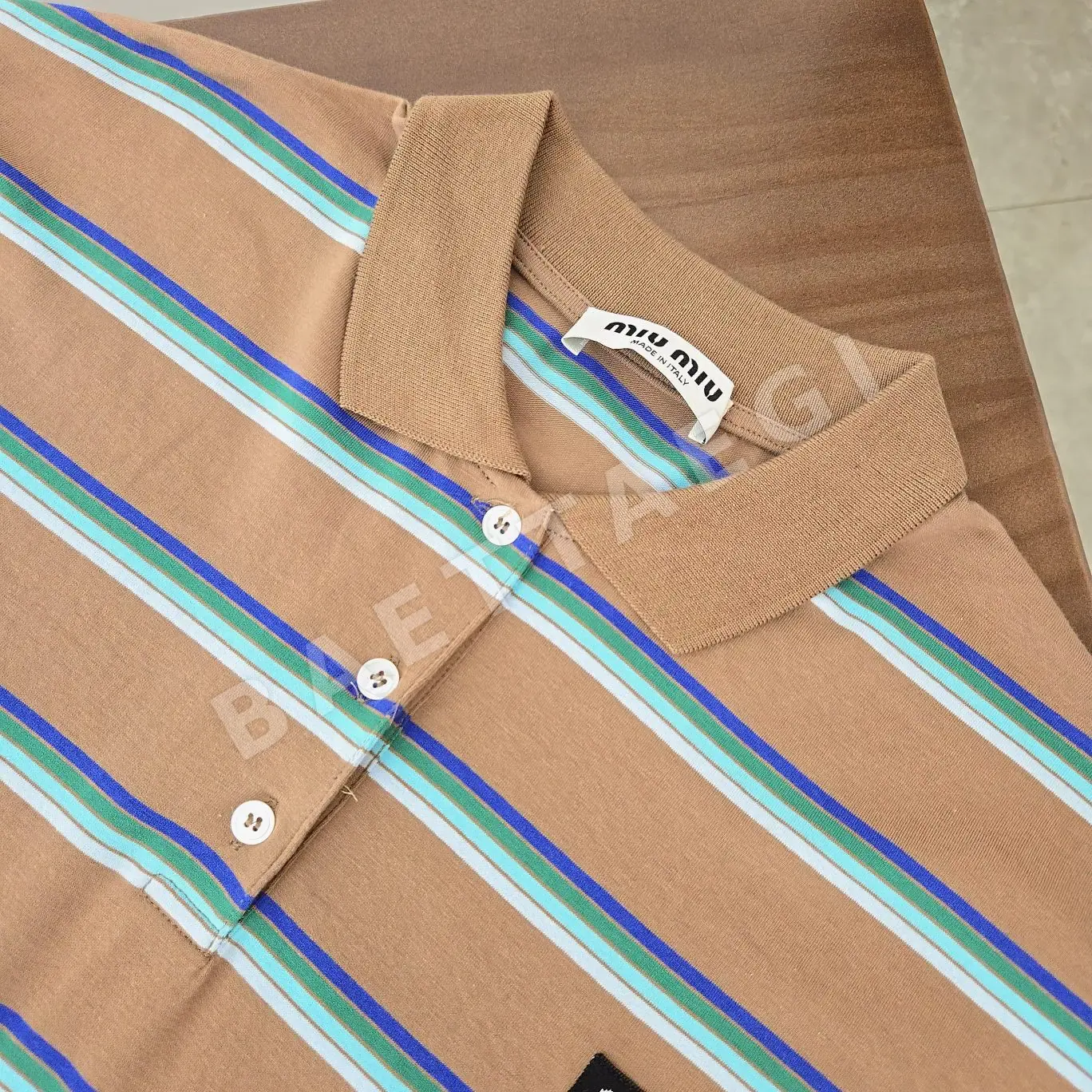 미우미우 폴로 카라 긴팔 셔츠 상세 이미지 3