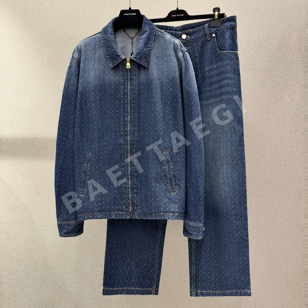 루이비통 리플렉티브 나노그램 지퍼 데님 자켓 상세 이미지 4