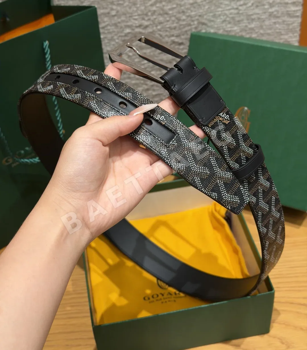 고야드 FRÉGATE 가죽 벨트 3 cm 상세 이미지 2