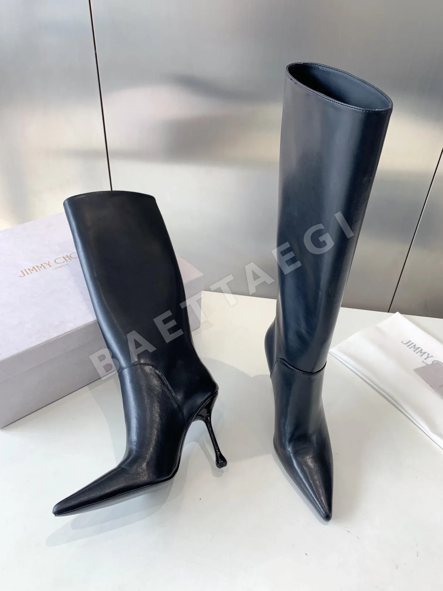 지미추 뾰족코 하이힐 부츠 8039 상세 이미지 3
