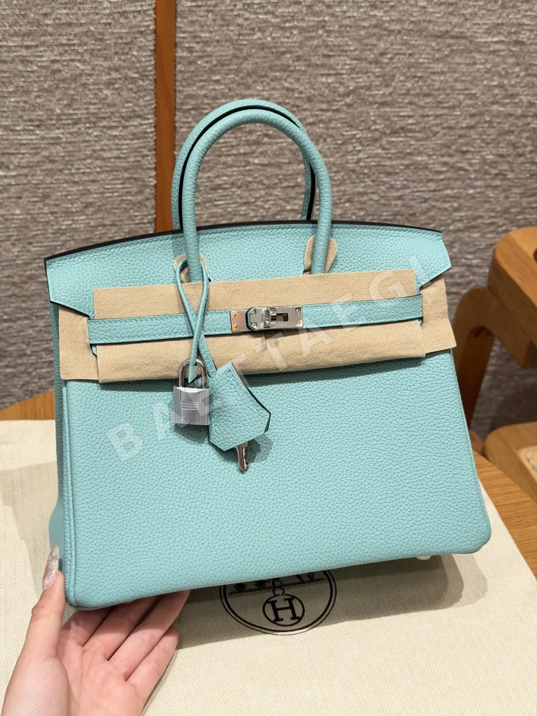 에르메스 버킨 25 라군 토고 가방 144793