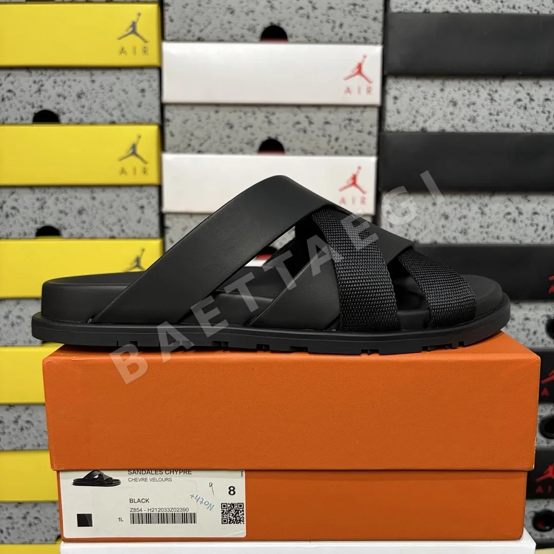 에르메스 [YX] 블랙 205758 Hermes Chypre Sandal