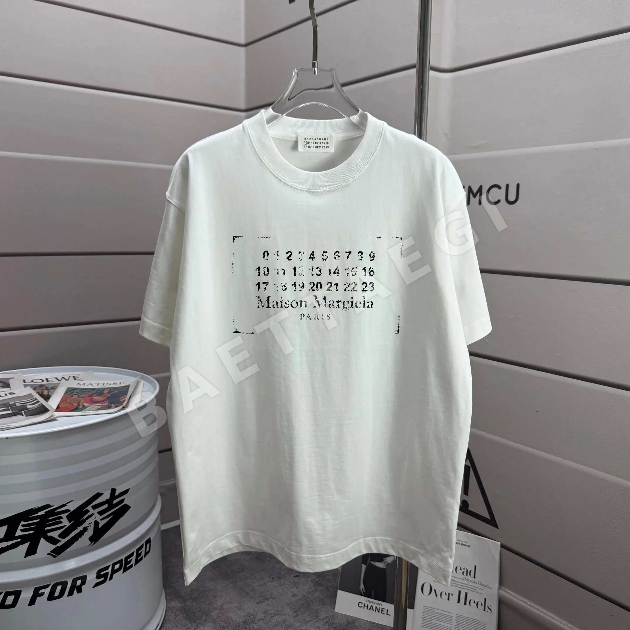 마르지엘라 프린트 크루넥 반팔 티셔츠 88738