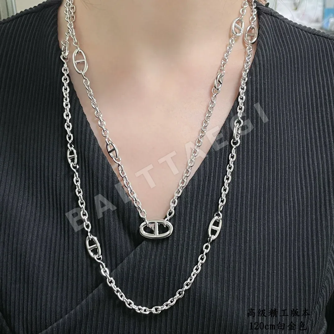 에르메스 팔랑둘 18K 화이트 골드 목걸이 상세 이미지 4