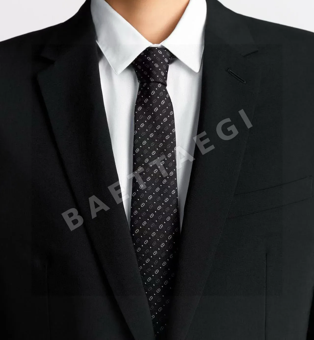 디올 로고 자카드 남성 넥타이 89790