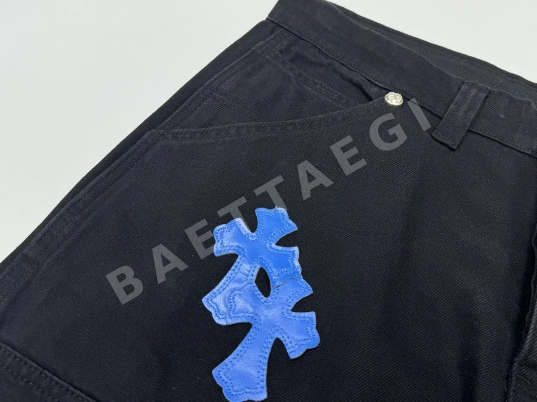 크롬하츠 가죽 남성 바지 상세 이미지 3