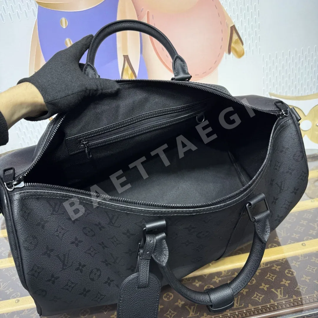루이비통 미드나이트 블랙 키폴 반둘리에 여행 가방 M28403 상세 이미지 9