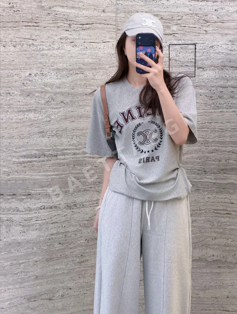셀린느 레터 프린트 헤비웨이트 반팔 티셔츠 상세 이미지 17