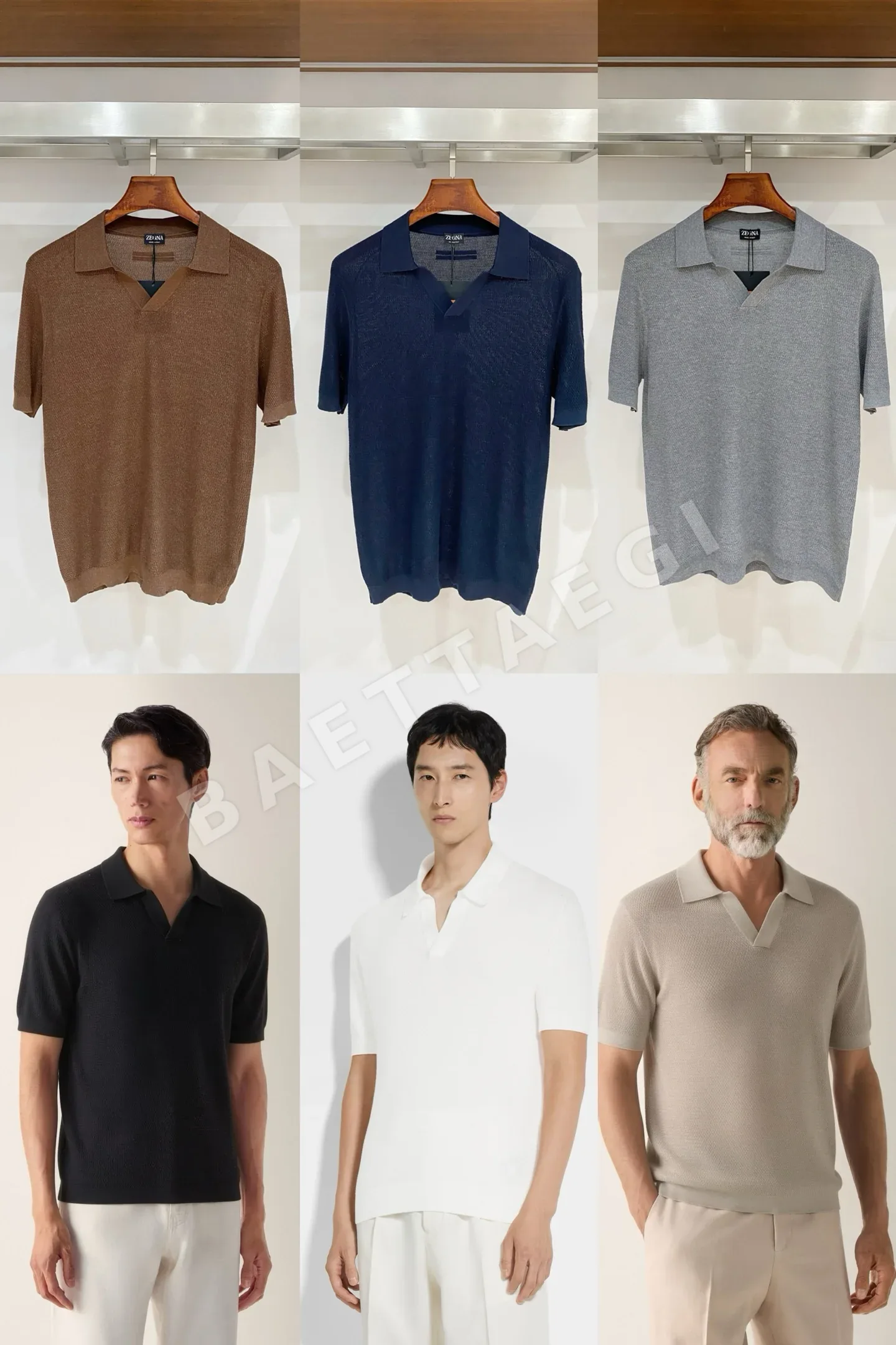 제냐 남성 린넨 혼방 반팔 티셔츠 상세 이미지 9