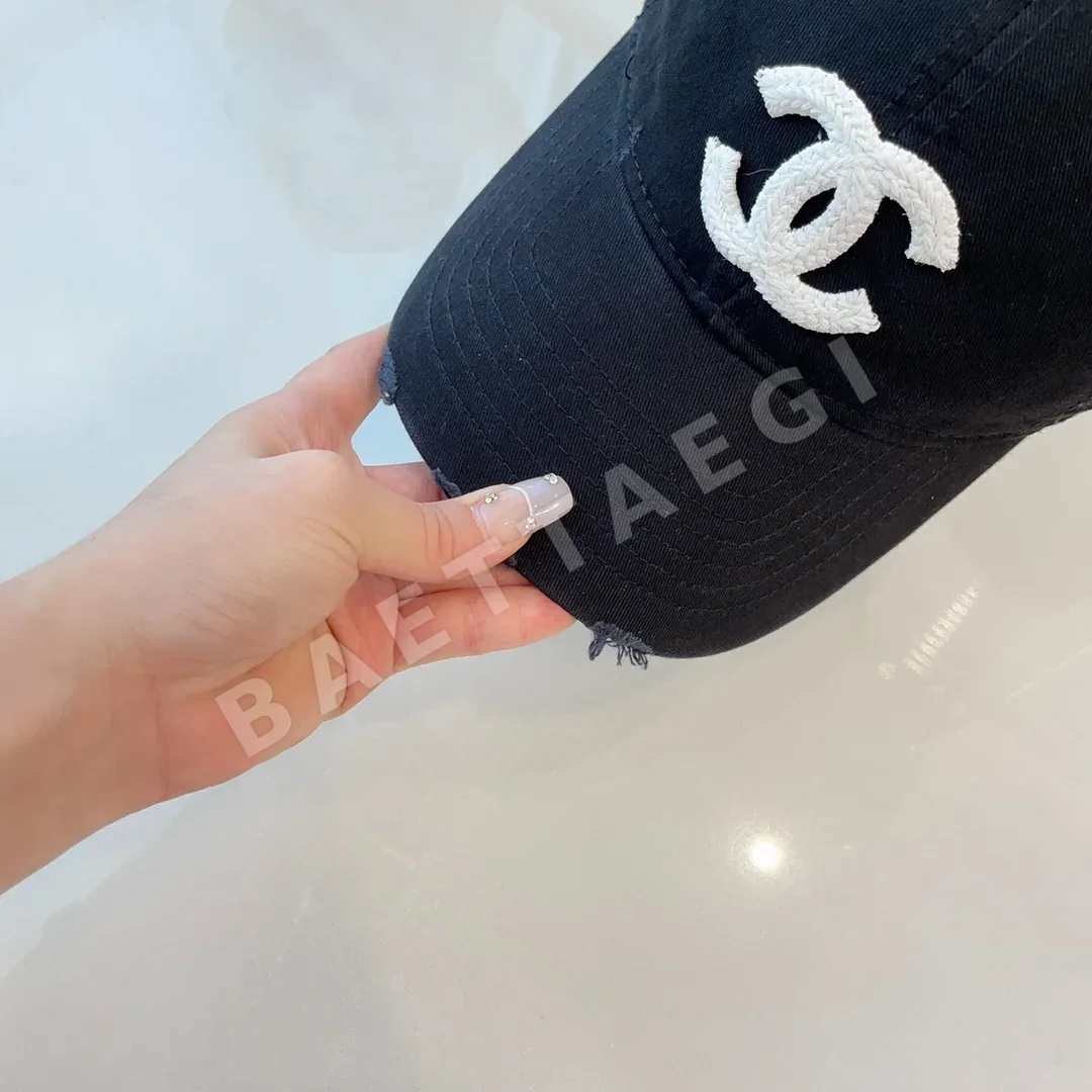 샤넬 데미지 가공 코튼 야구모자 상세 이미지 9