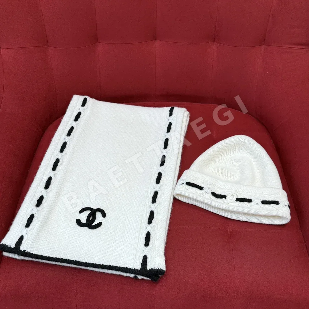 샤넬 더블 C 로고 캐시미어 머플러 상세 이미지 3