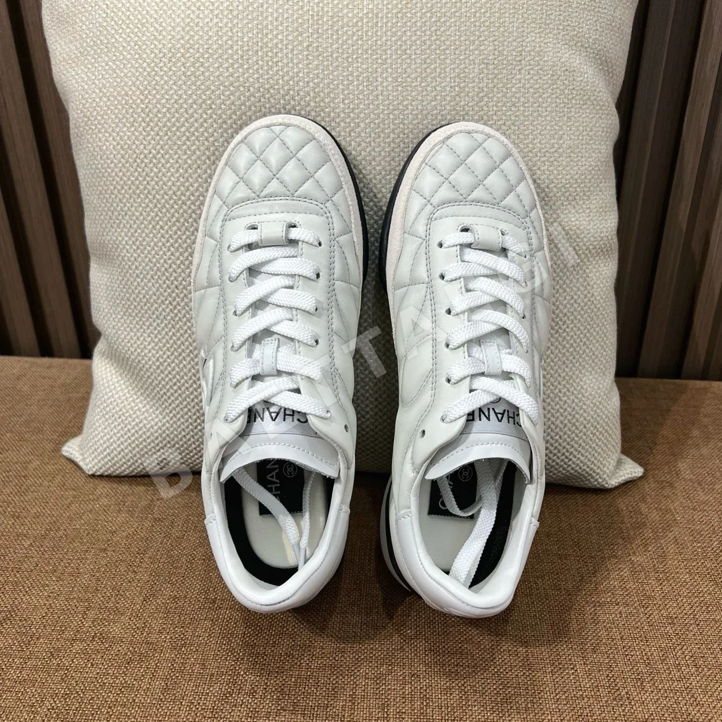 샤넬 퀼팅 베이스볼 슈즈 24462