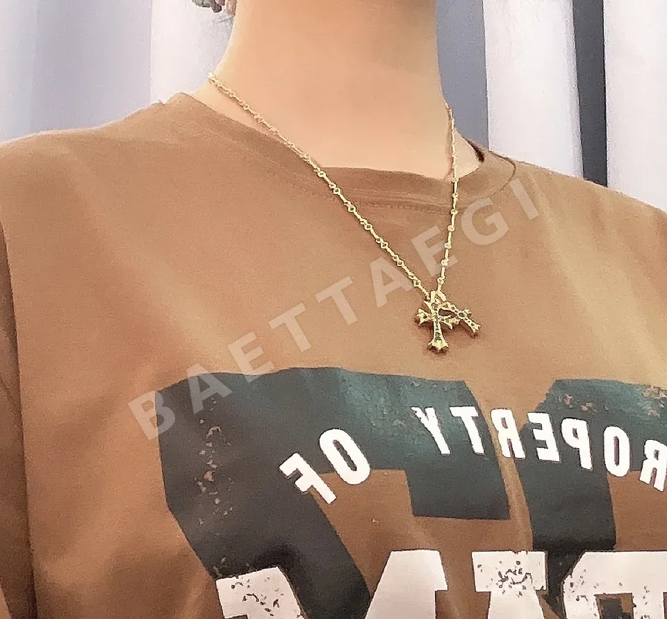크롬하츠 22K 금 십자가 목걸이 상세 이미지 6