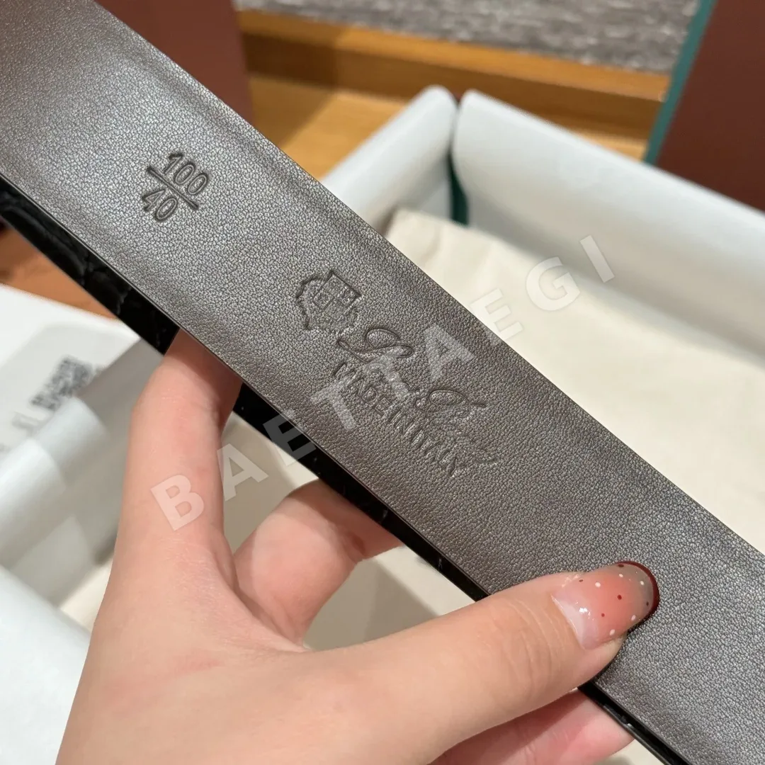 로로피아나 악어 엠보 팔라듐 버클 벨트 상세 이미지 8