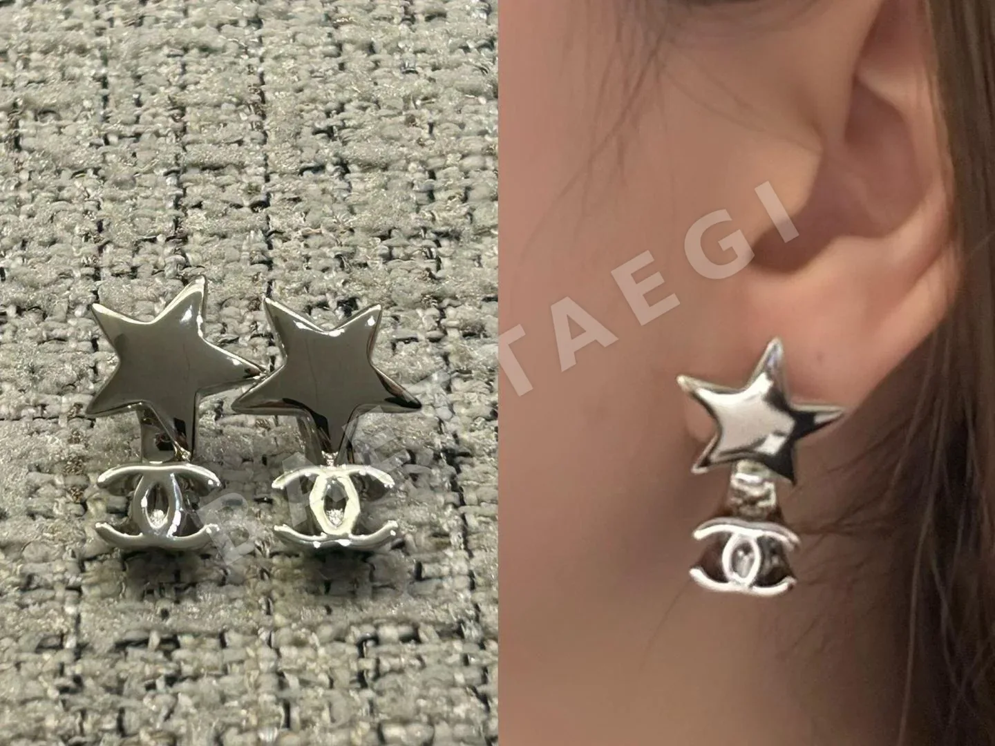 샤넬 더블 C 스타 오각별 귀걸이 상세 이미지 7