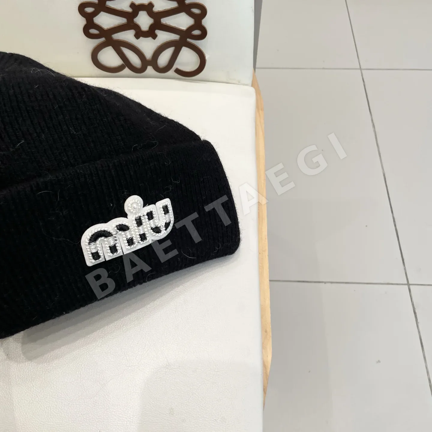 미우미우 토끼털 울 비니 모자 상세 이미지 4