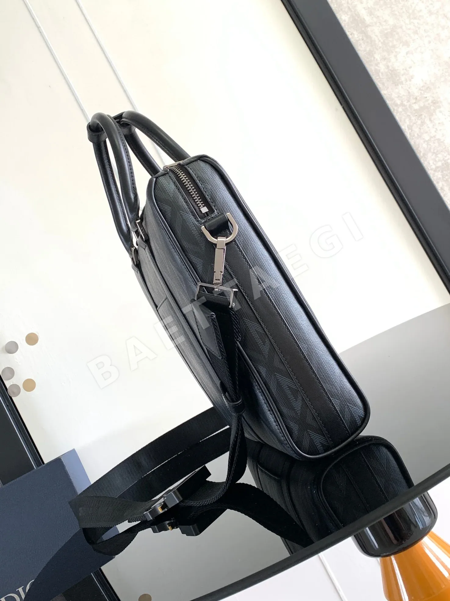 디올 링고트 블랙 캔버스 브리프케이스 가방 상세 이미지 2