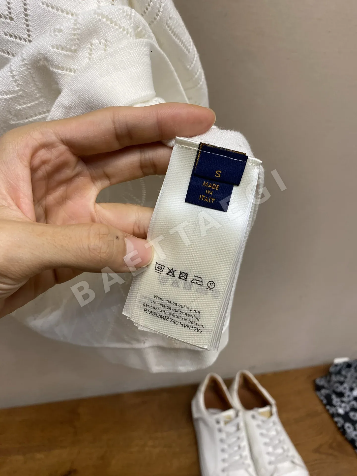 루이비통 오픈워크 니트 반팔 폴로셔츠 상세 이미지 8